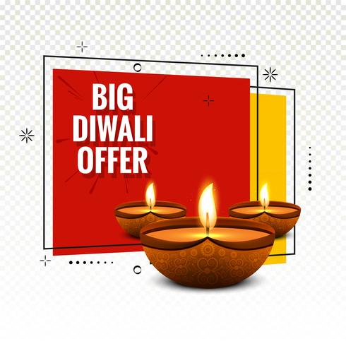 Grand vecteur de fond offre festival Diwali