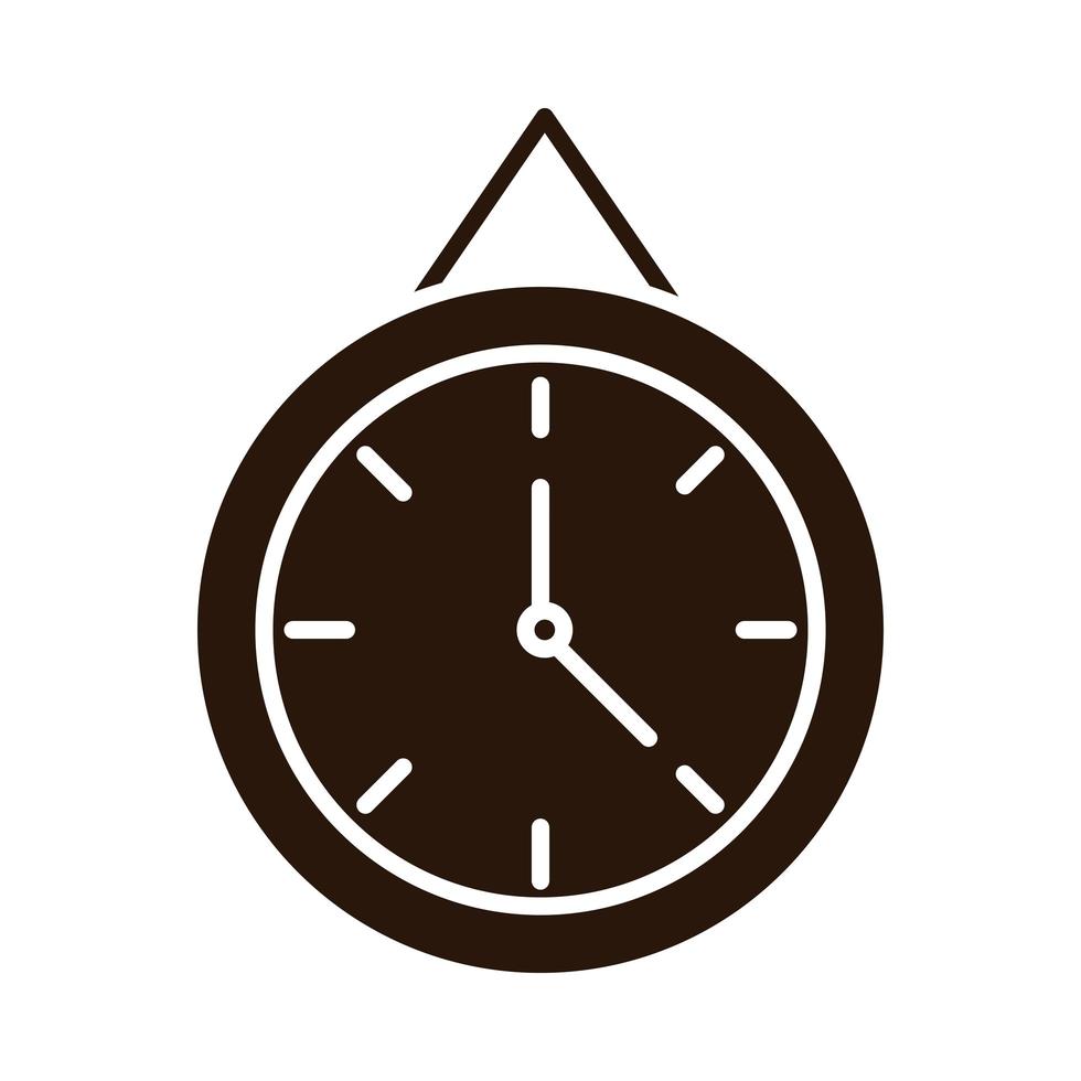 école éducation horloge temps approvisionnement silhouette icône vecteur