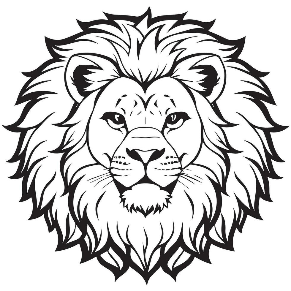Lion tête logo vecteur. animal mascotte vecteur illustration. Stock illustration