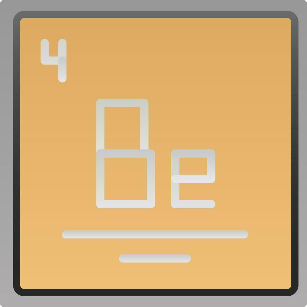 béryllium vecteur icône conception