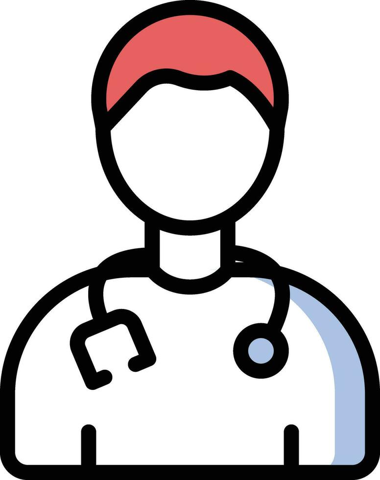 illustration vectorielle de médecin sur un fond. symboles de qualité premium. icônes vectorielles pour le concept et la conception graphique. vecteur
