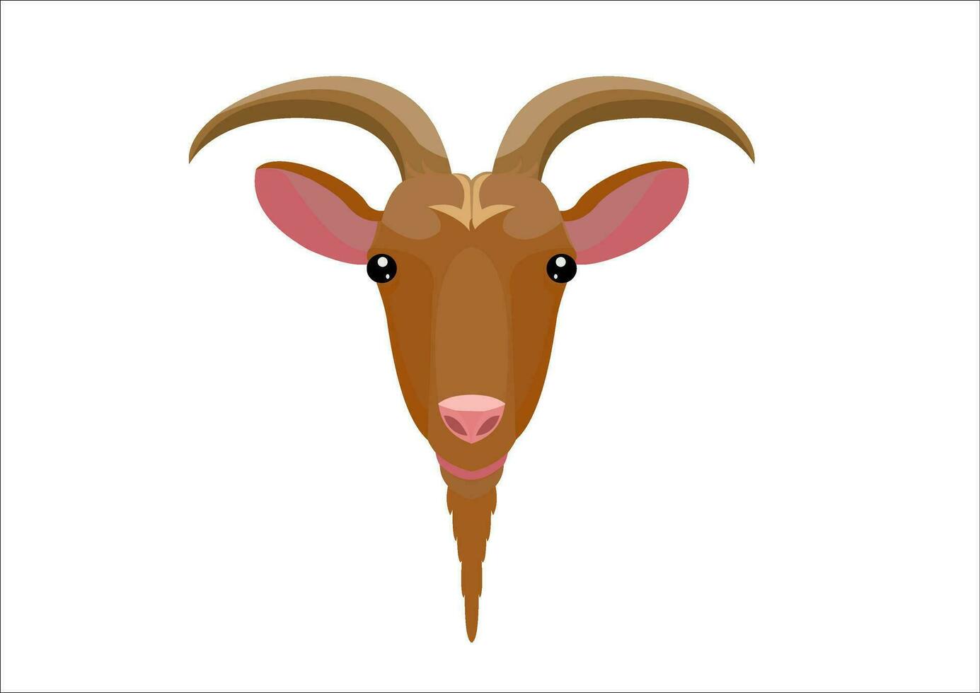 vecteur illustration de une chèvres diriger, pour décoration