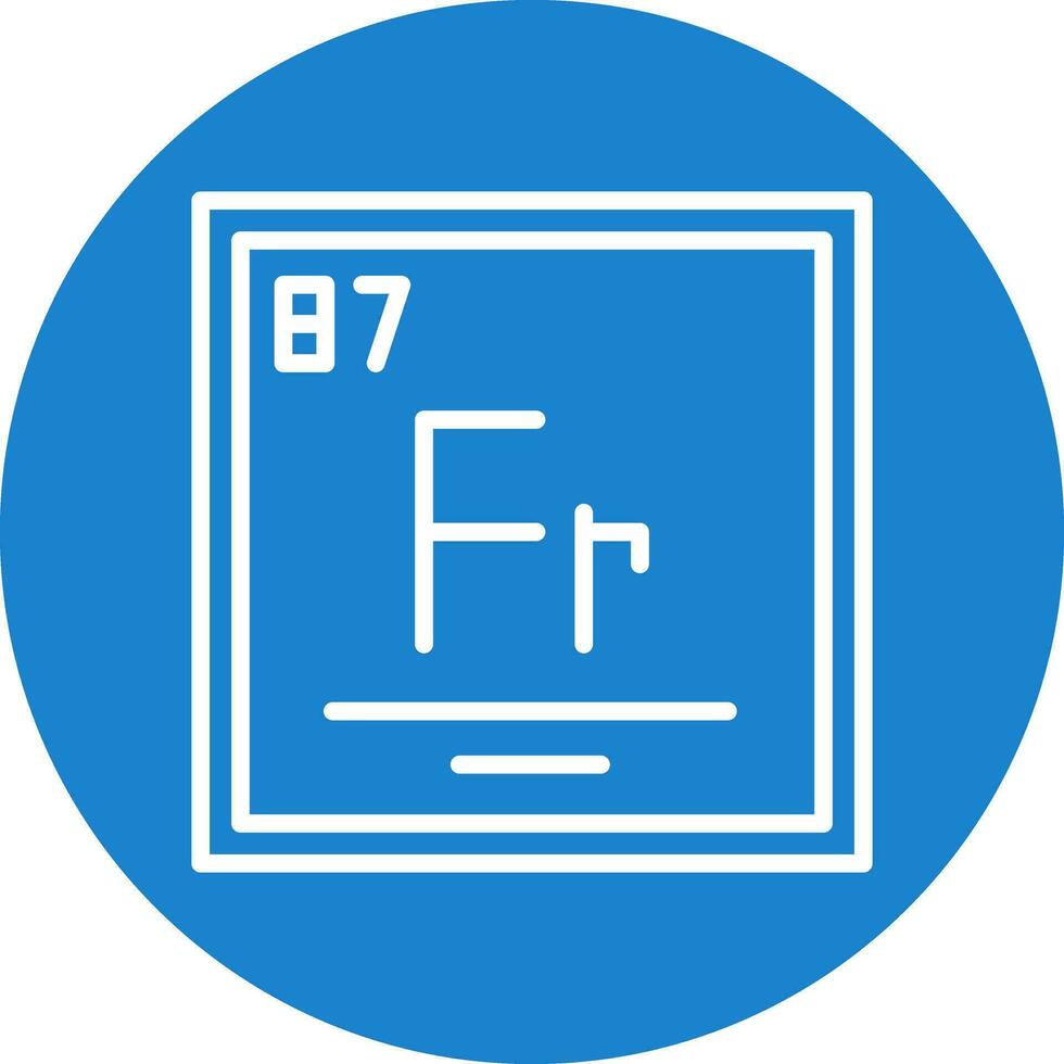 francium vecteur icône conception