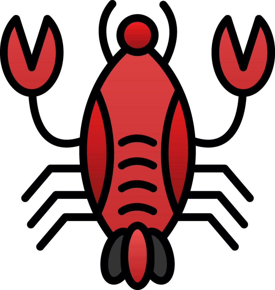 conception d'icône de vecteur de homard