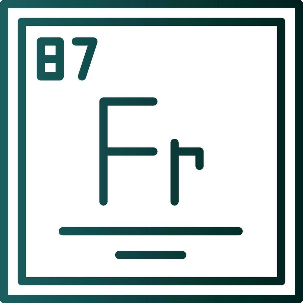 francium vecteur icône conception