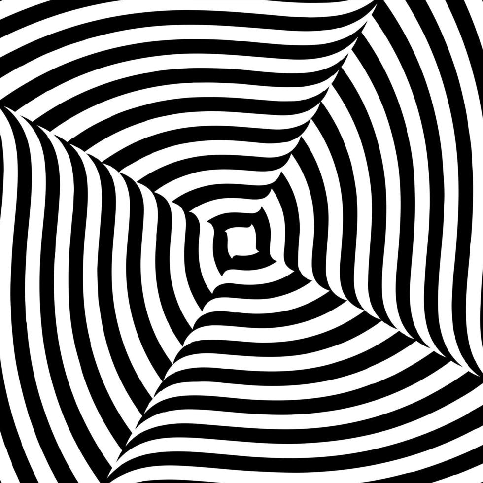 fond hypnotique noir et blanc vecteur