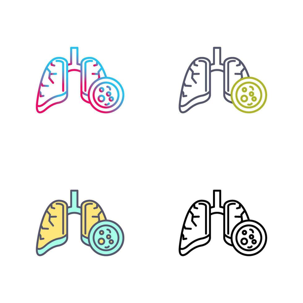 icône de vecteur de cancer du poumon
