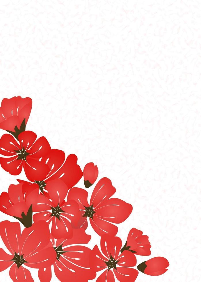 illustration vectorielle de fleur de sakura floral abstrait japonais fond naturel vecteur