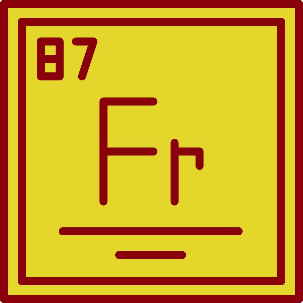 francium vecteur icône conception