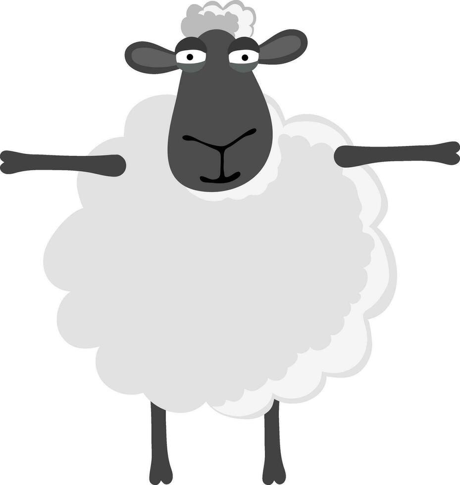 dessin animé personnage de une mouton. vecteur
