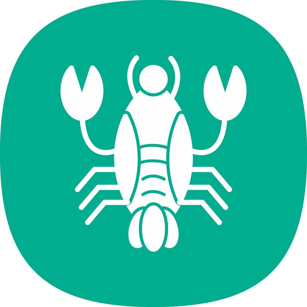 conception d'icône de vecteur de homard