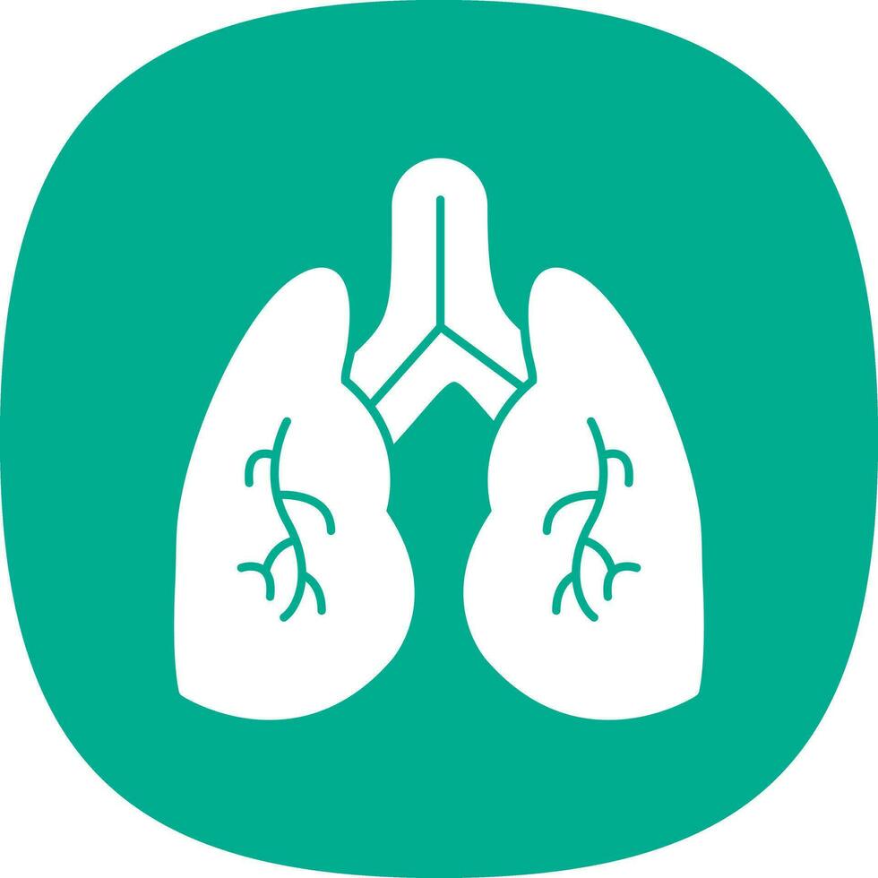 conception d'icône de vecteur de poumons