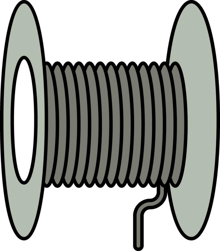 câble bobine ou bobine icône dans gris couleur. vecteur