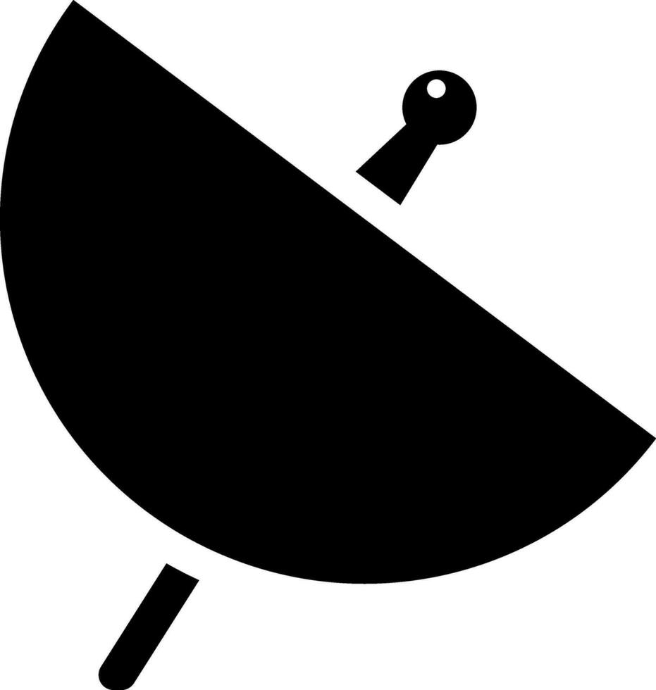 Satellite plat icône dans noir et blanc couleur. vecteur