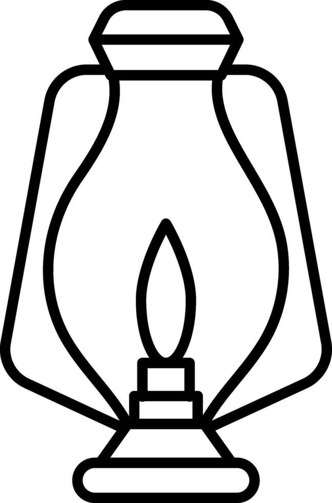 vecteur illustration de lampe icône dans mince ligne art.