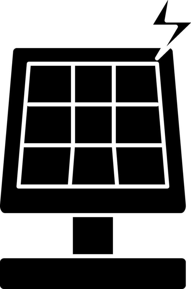solaire panneau icône dans noir et blanc couleur. vecteur