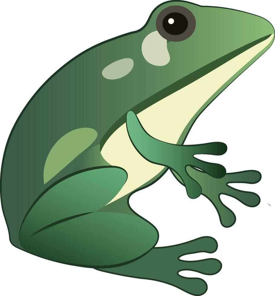 illustration de vert grenouille icône dans plat style. vecteur