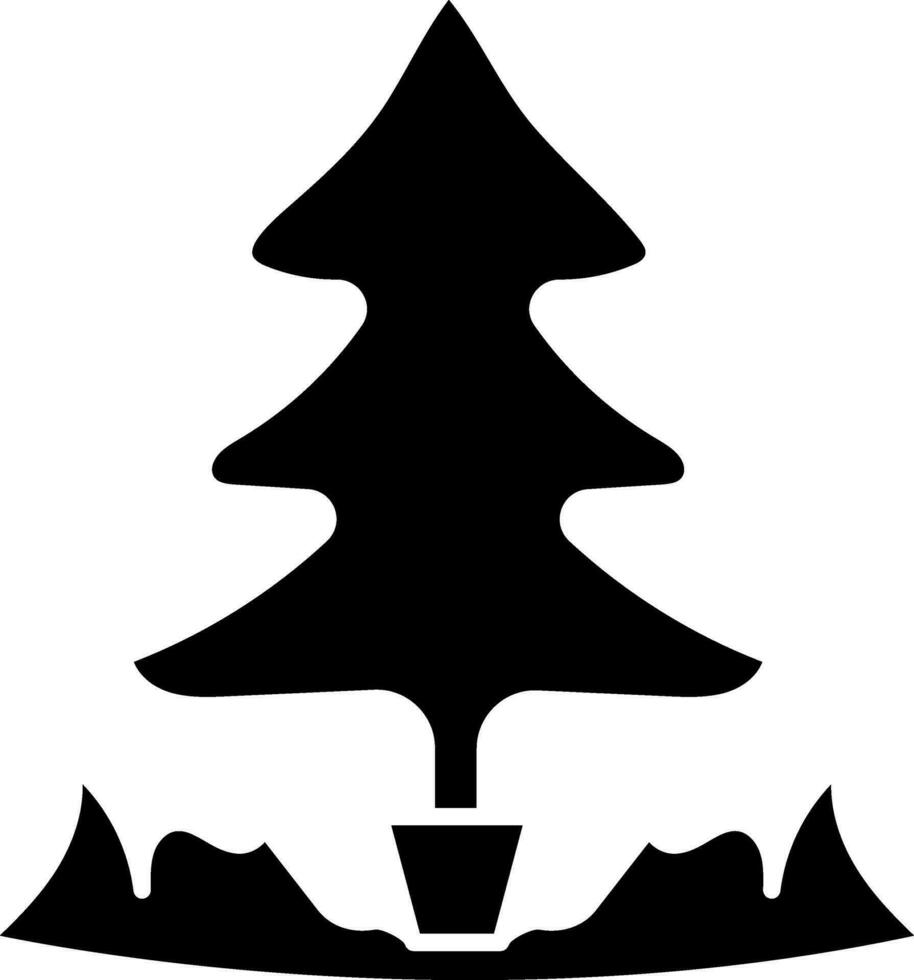 Noël, arbre, Noël icône vecteur