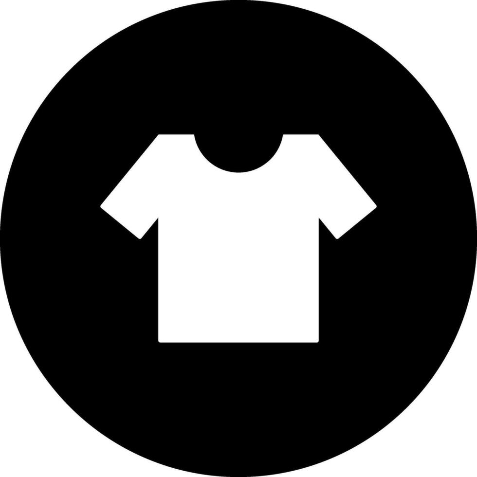 noir et blanc illustration de chemise ou T-shirt icône. vecteur