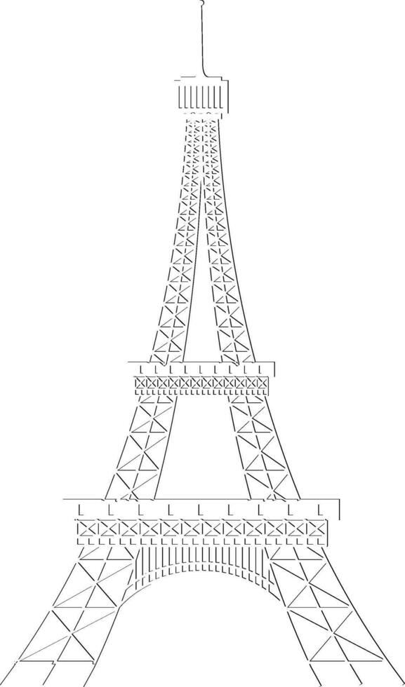 illustration de Eiffel la tour dans ligne art. vecteur