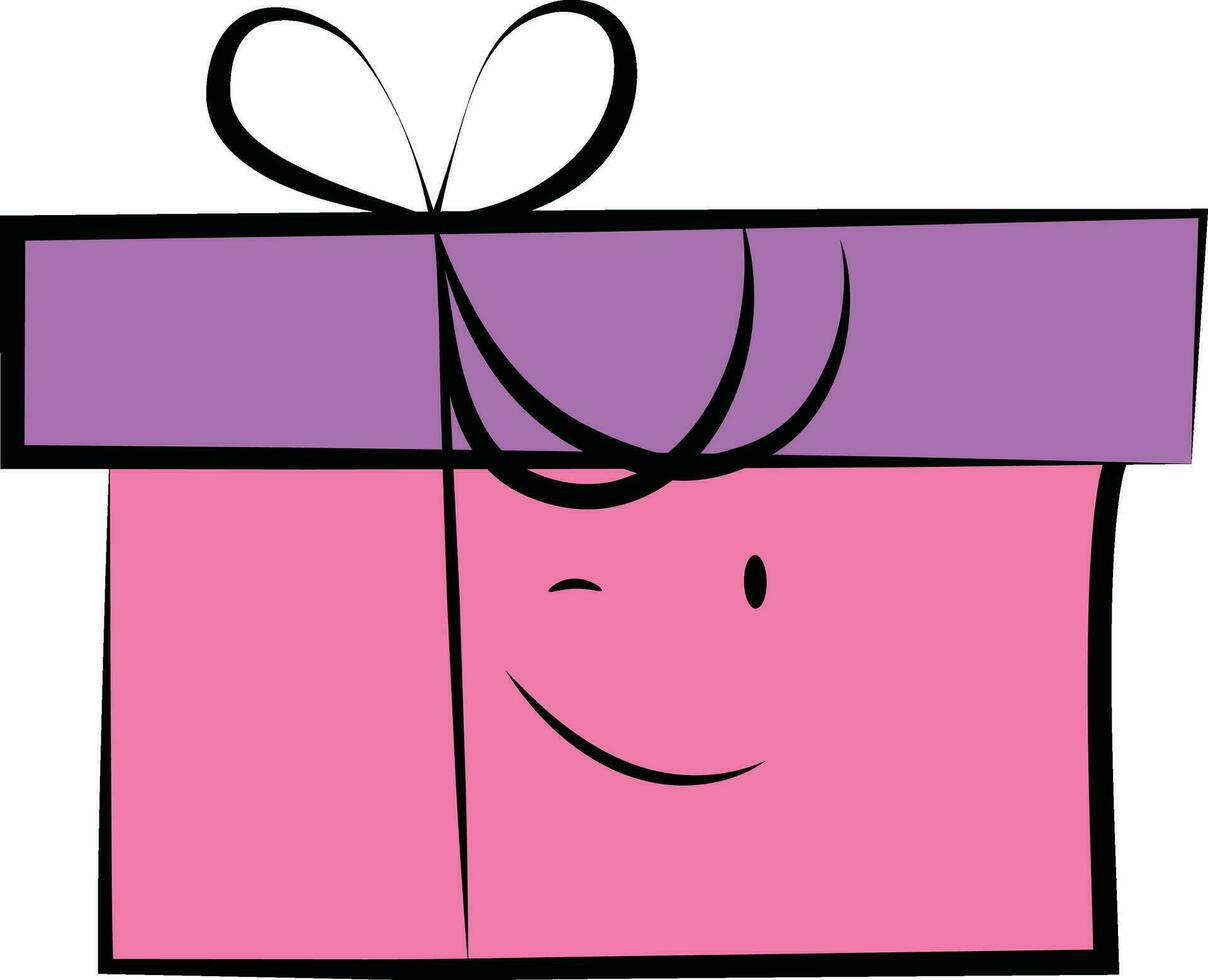 rose et violet cadeau boîte. vecteur