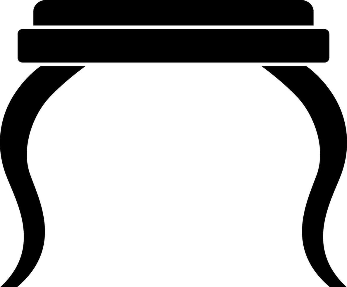 isolé tabouret icône dans noir et blanc couleur. vecteur