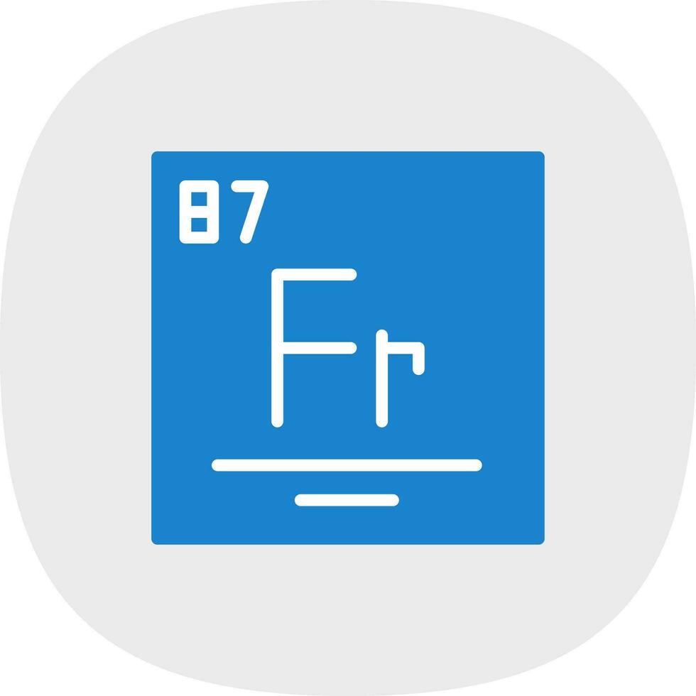 francium vecteur icône conception