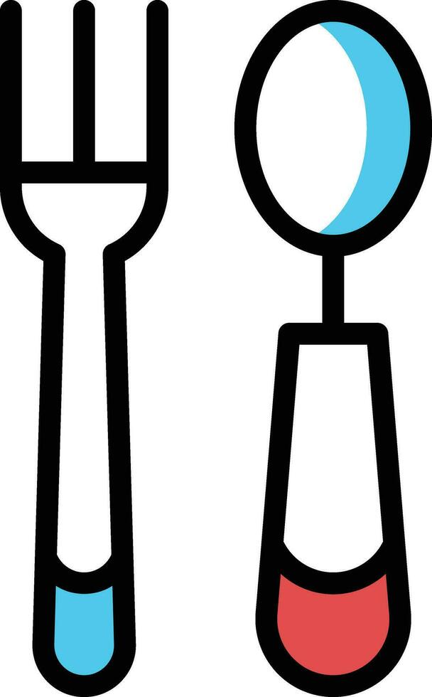 fourchette cuillère vecteur illustration sur une background.premium qualité symboles.vecteur Icônes pour concept et graphique conception.