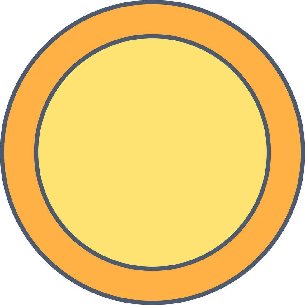 illustration de assiette icône ou symbole dans Jaune couleur. vecteur