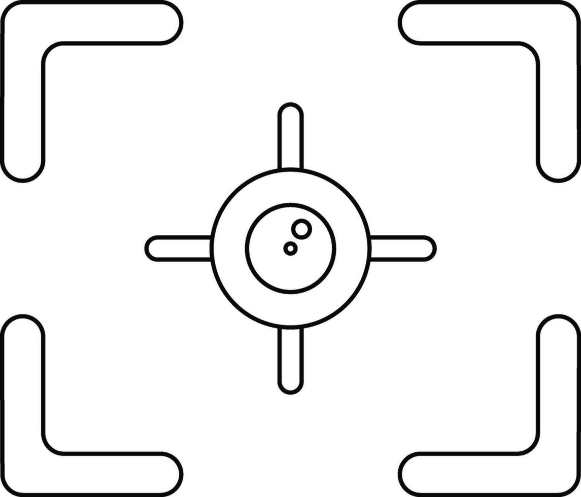 plat style caméra concentrer icône. vecteur