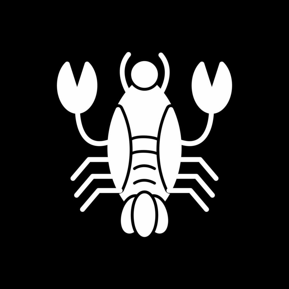 conception d'icône de vecteur de homard