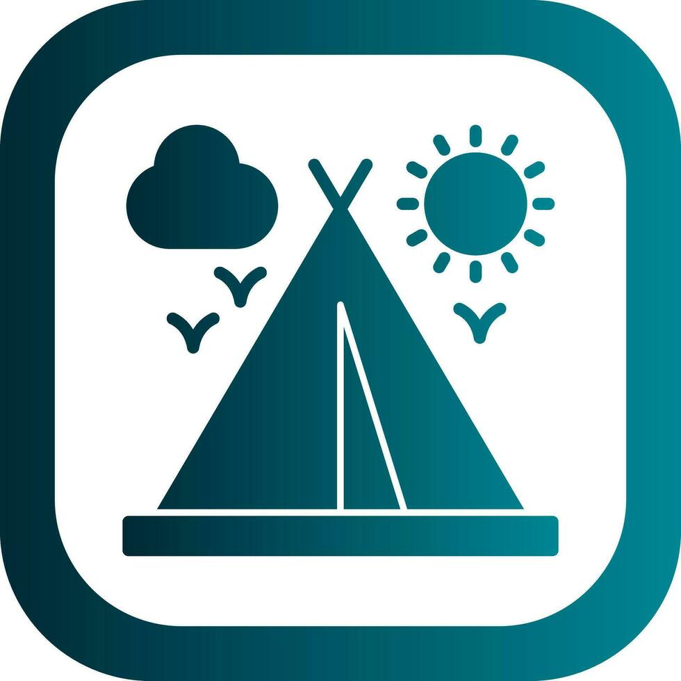 conception d'icône de vecteur de tente de camping