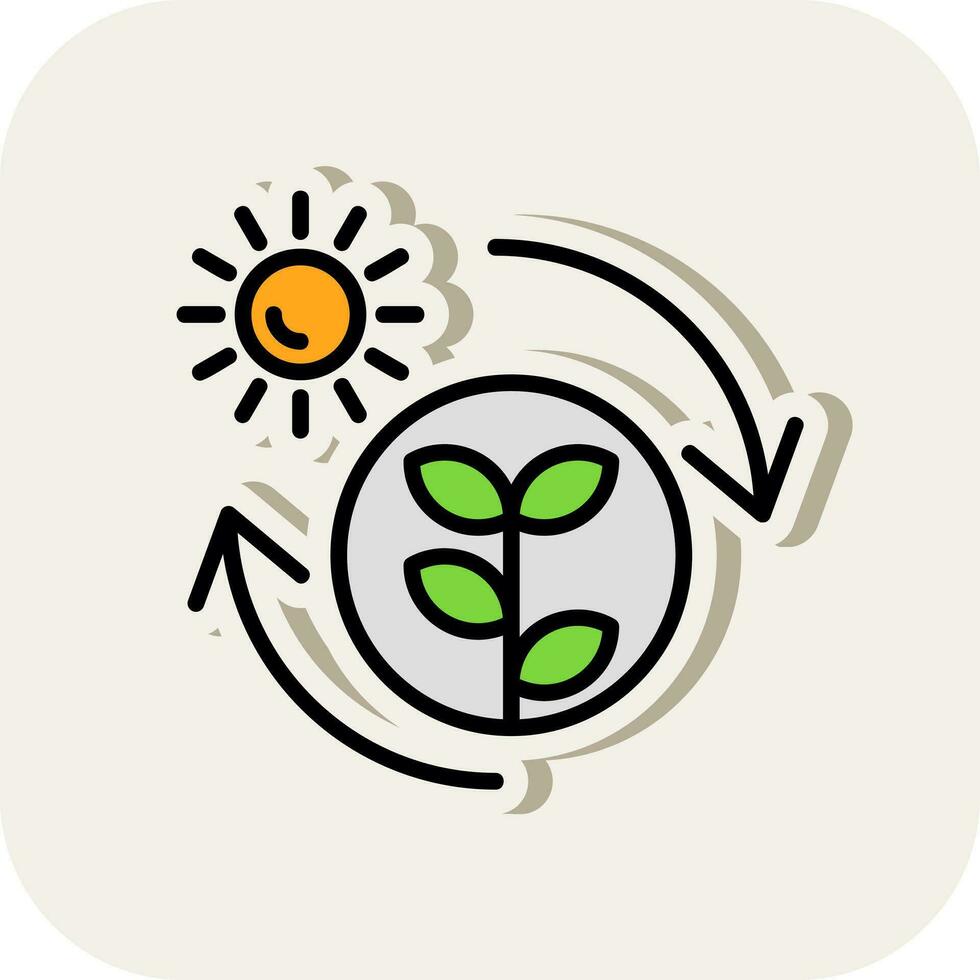 photosynthèse vecteur icône conception