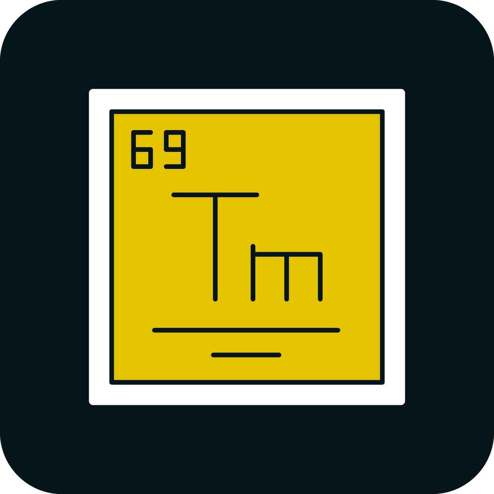 thulium vecteur icône conception