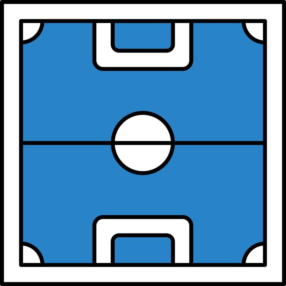 bleu et blanc illustration de football champ icône. vecteur