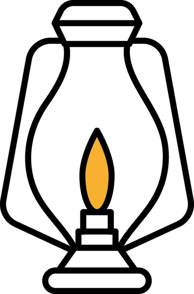 vecteur illustration de lampe icône dans plat style.