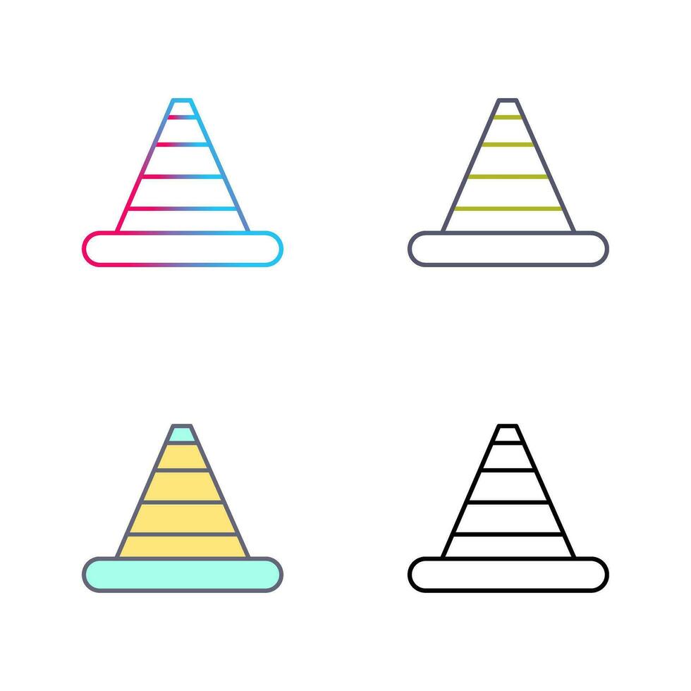 icône de vecteur de cône de signalisation