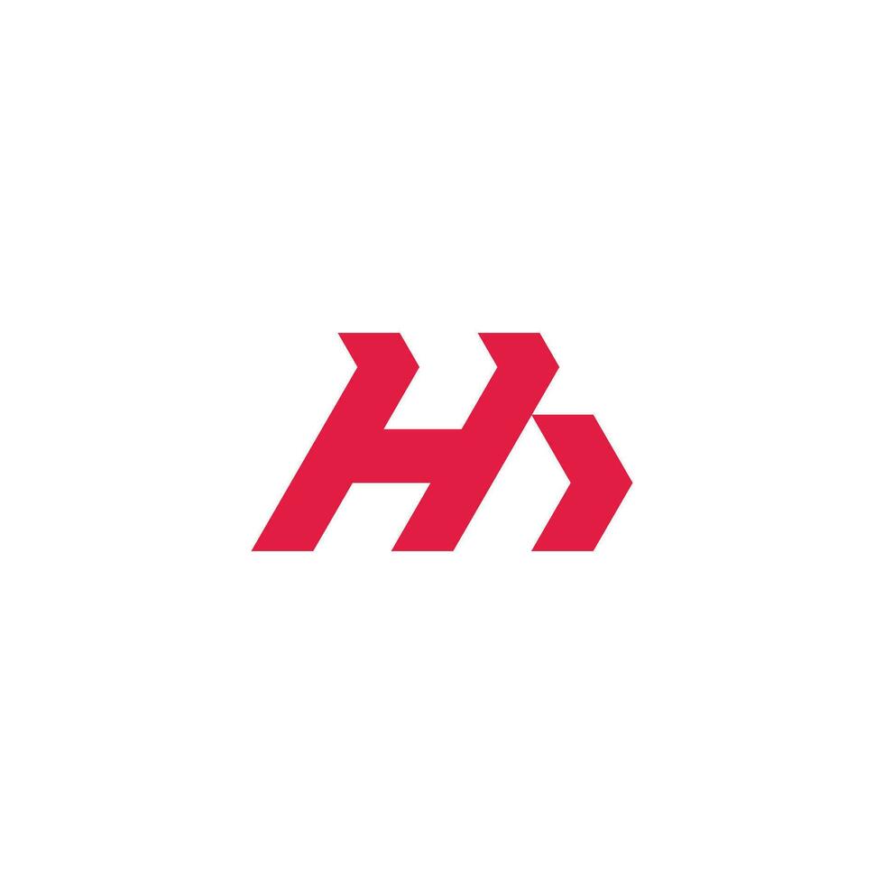 lettre hb mouvement courir La Flèche géométrique logo vecteur