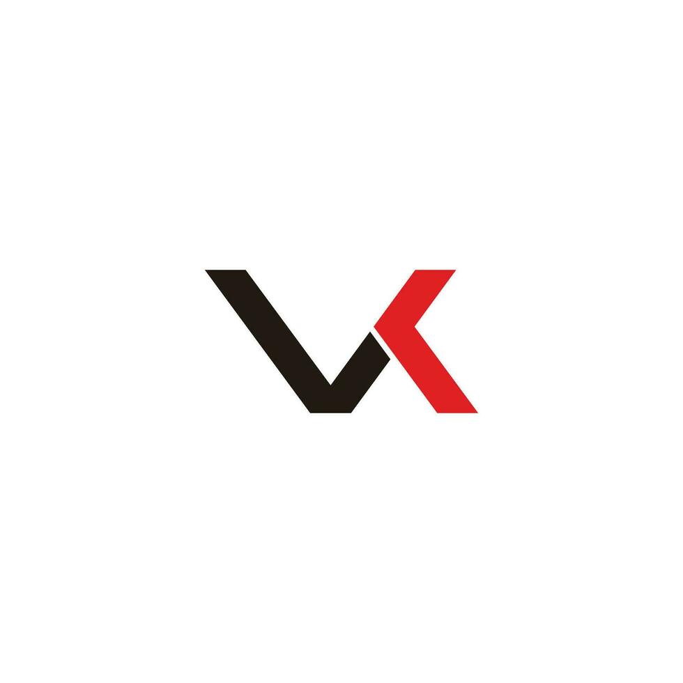 lettre vk Facile géométrique ligne La Flèche Facile logo vecteur