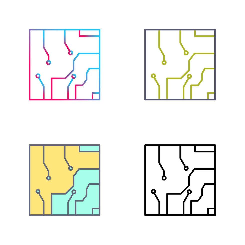 icône de vecteur de circuit électrique