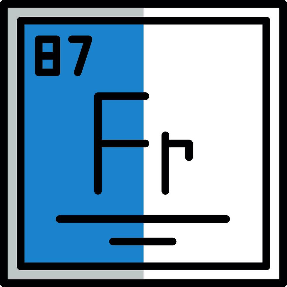 francium vecteur icône conception