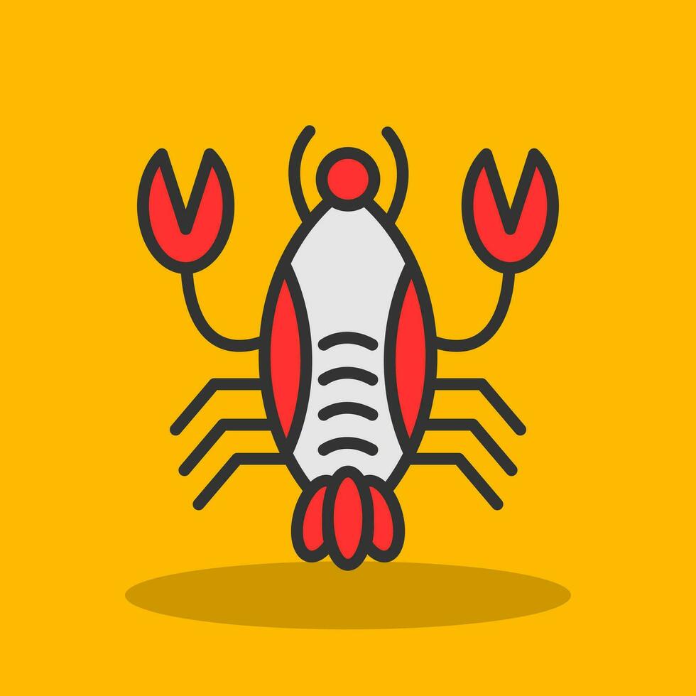 conception d'icône de vecteur de homard