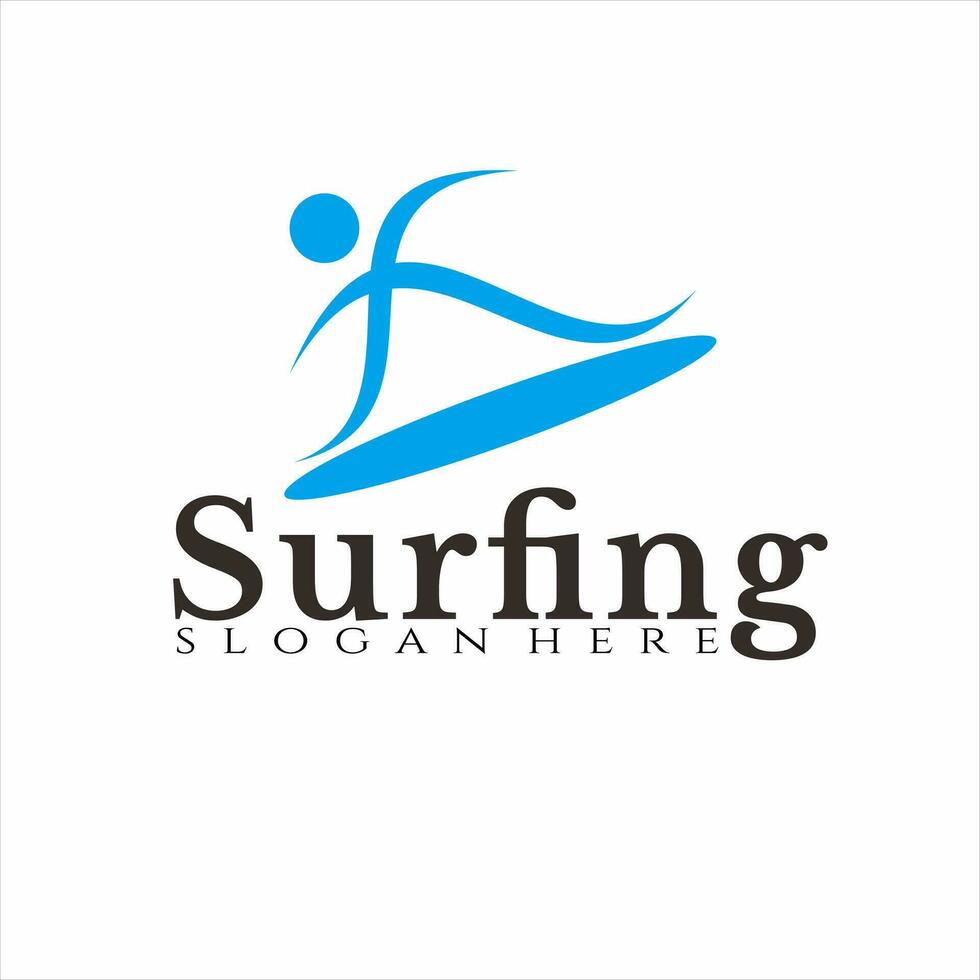 surfant logo concept vecteur