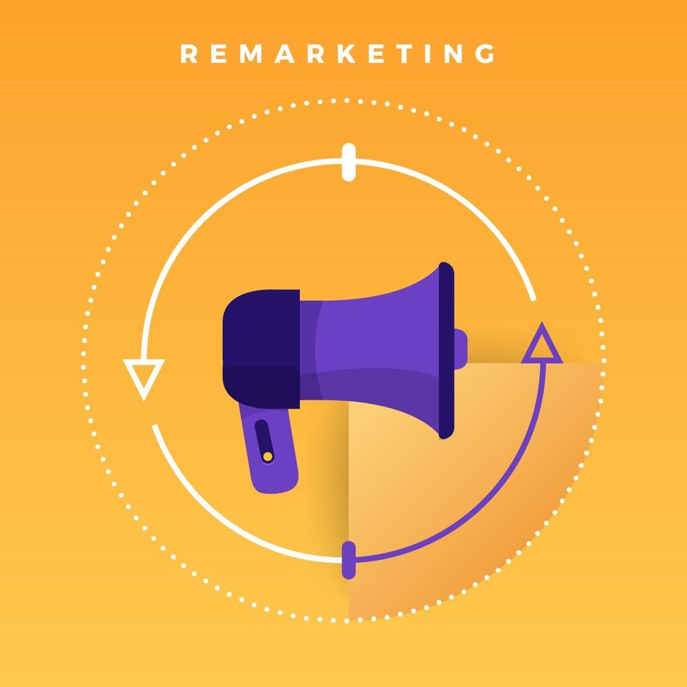 marketing numérique de remarketing vecteur