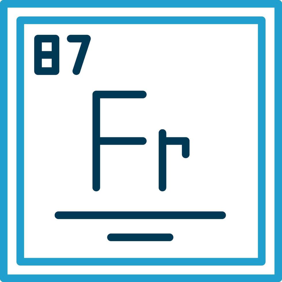 francium vecteur icône conception