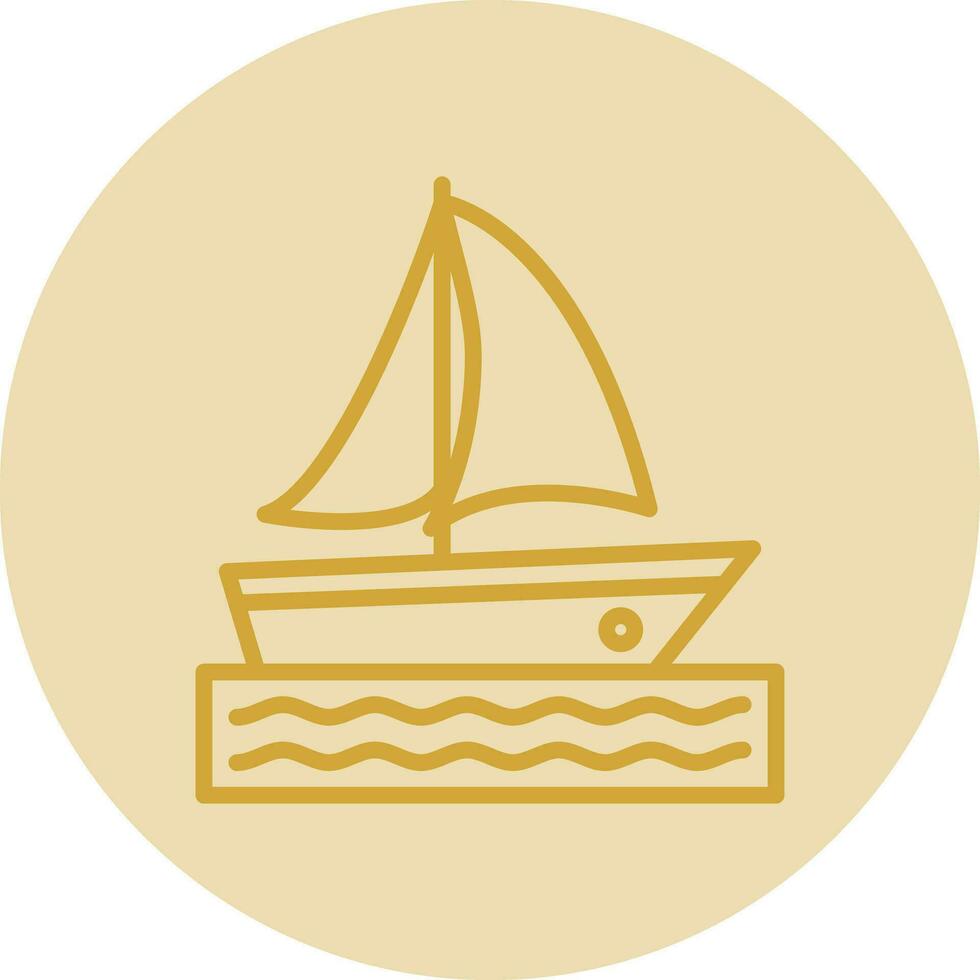 conception d'icône de vecteur de catamaran