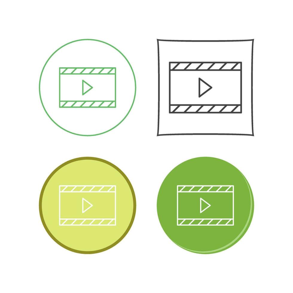 icône de vecteur vidéo et animation unique