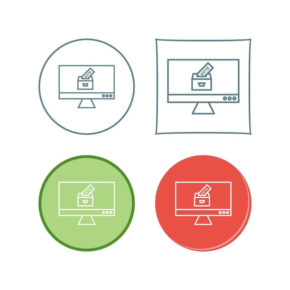 icône de vecteur de vote en ligne