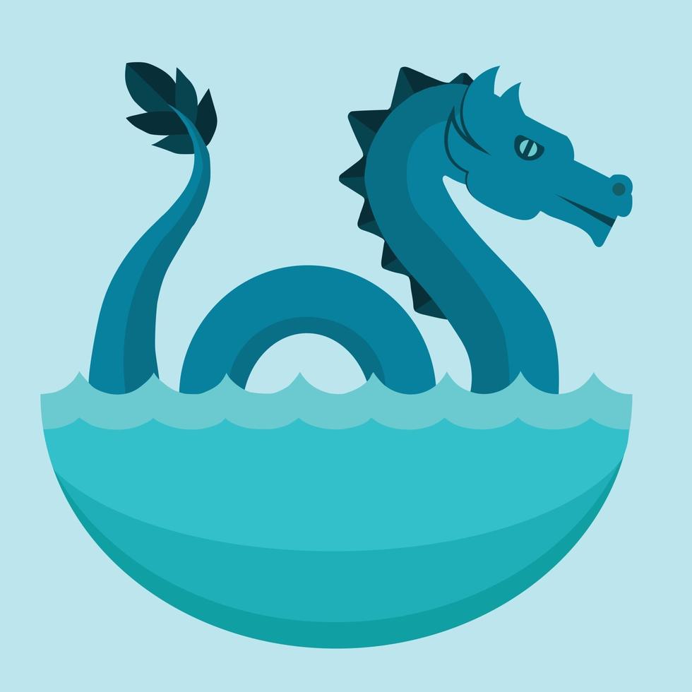 dragon d'eau bleu vecteur