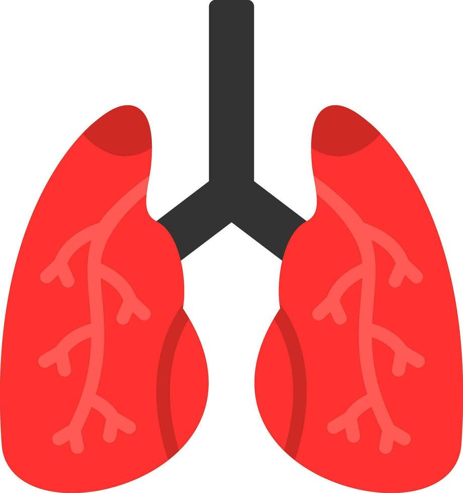 conception d'icône de vecteur de poumons